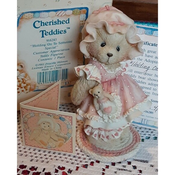 Cherished Teddies Enesco "Holding on to Someone Special" Customer Appreciation
